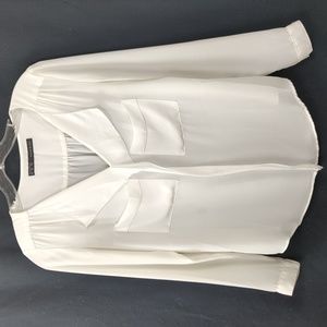 ZARA BASICS WHITE BLOUSE